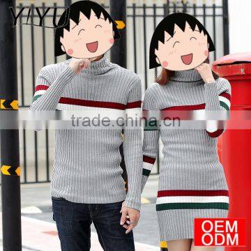 High Quality Winter Black Thick Tight Fit Turtleneck Couple Sweater photo-5