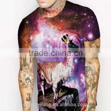 Unisex Couple Lover t Shirt Full Printed t Shirt With Universe Pattern in Guangzhou photo-4