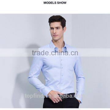 Classic Italian Bamboo Solid Color Business Formal Men's Shirt With Good Offer photo-5