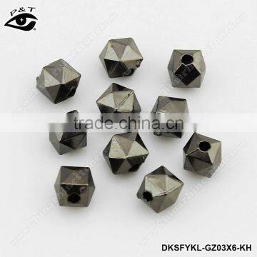 6MM gunmetal sew on studs unique beads for jewelry making