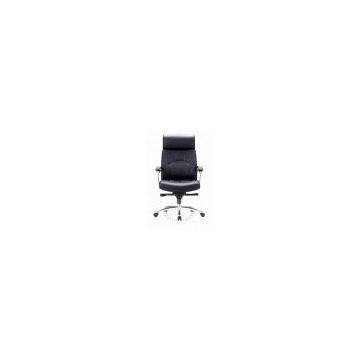 Leather Faced Executive Office Chair in Black photo-2