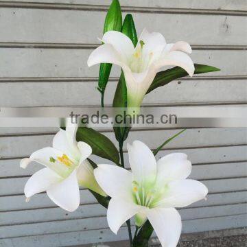 5 in One 3flower 2bud Lovely Decorative Artificial Lilies PU Flower photo-4