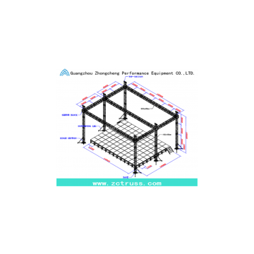 roof truss aluminum screw performance exhibition truss