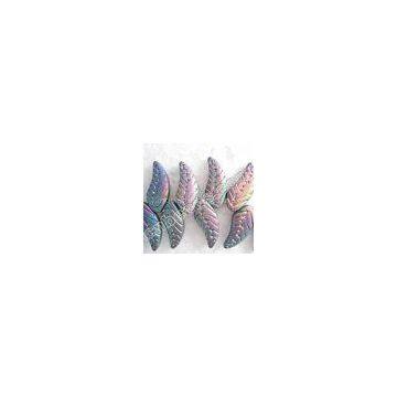 leaf crystal glass beads