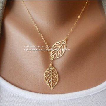 Fashion Jewelry Leaf pendant Necklace