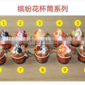 simulation food phone keychain/Artificial ice cream key chain MK-0010