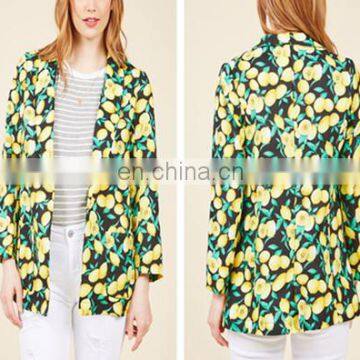 Women's Colorful Floral Fashion Blazer Jackets