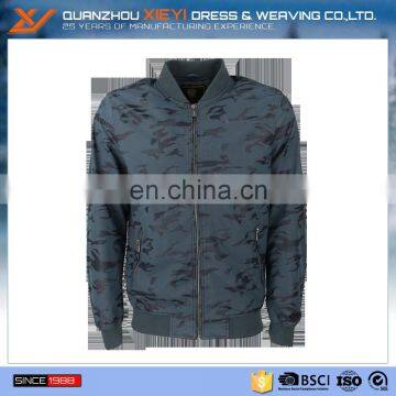 2017 OEM Service Supply Type camouflage pu leather jacket men