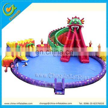 Commercial Inflatable Giant Water Park With Water Slide and Pool, Water Sports Games Price photo-2