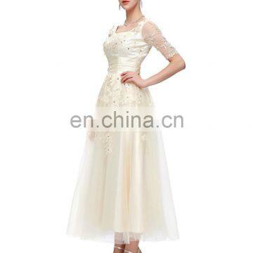 Grace Karin New Arrival 2015 Elegant Long Sleeve Lace Plus Size Evening Dress For Fat Women CL6051-2# photo-3