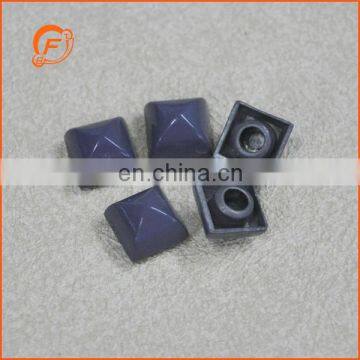 fashion purple metal square pyramid studs for bags