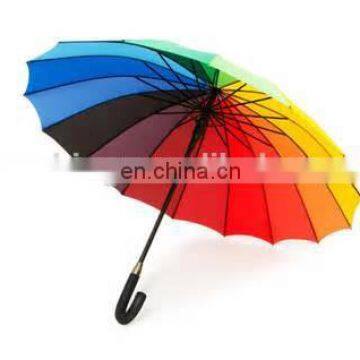 16 colors promotional strigaht rainbow umbrella