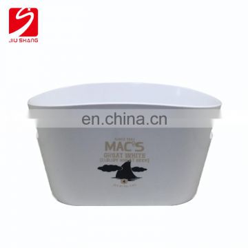 Cheap oval plastic wine ice bucket with custom logo