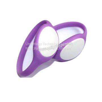 125KHZ RFID Passive Silicone Wristband T5577 For Hotel access controlling