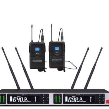 True Diversity Wireless 2 Handheld/Clip-on Microphones For Conference Room photo-3