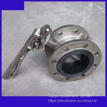 PN16 Pressure Standard SS316 Butterfly Valve DN100 With SS304 Lever photo-3