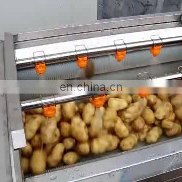 Automatic commercial industrial ginger carrot potato fruit vegetable washing machine