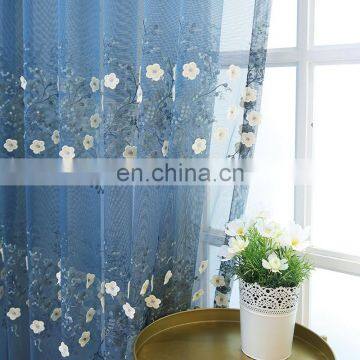 Fashionable and simple floral villa embroider curtain sheer voile curtain