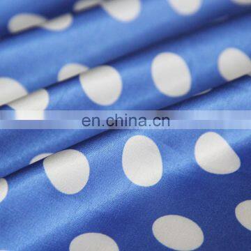 High Quality 50d*75d Polka Dot Printed Stretch Satin Fabric for Dress photo-4