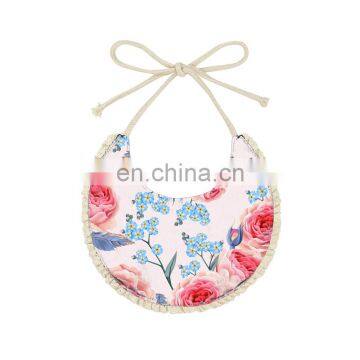 High Quality colorful floral Printed Baby Bib For Feeding Multiple Pattern Comfortable