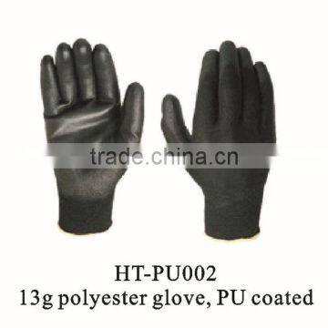 wholesale PU gloves/ PU coated nylon garden glove/PU coating safety working glove