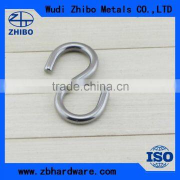 Stainless steel high polished S hooks for bag or clothes