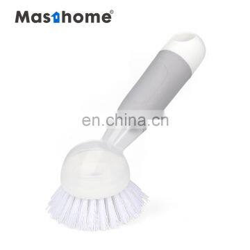 Masthome Plastic transparent soap dispensing cleaning dish washing brush for kitchen