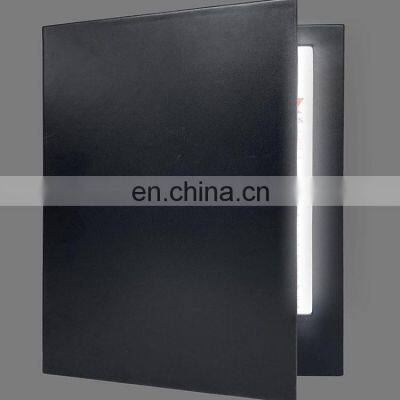 White Color Rechargeable Magnetic Acrylic Leather Material Restaurant Hotel Double Side Lighting LED Menu photo-3