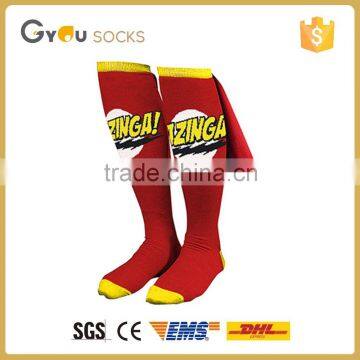 Fashion funny men knee high soccer socks/Breathable casual socks