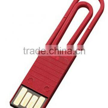 8g China Factory Direct Product Plastic Paper Clip Usb Flash Drive photo-5