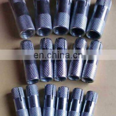 M6,M8,M10,M12,M16,M20 Double knurled expansion bolt drop in anchor