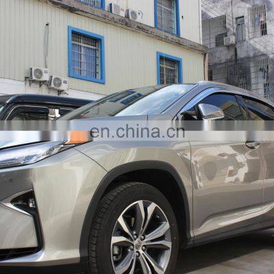 Chrome Door Visor Side Window Deflector Shade Sun Rain Shield Silver Strips Guard for Lexus RX photo-2