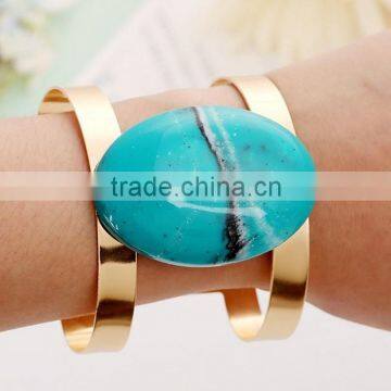 AAA best selling Oval stone Bracelet pulsera alloy zinc de buena calidad y con buen precio