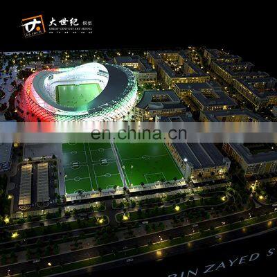 Football stadium solid abs scale building model scale model making for uk