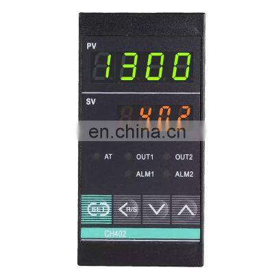 Oven Thermostat Digital Temperature Regulator PID Temperature Controller CH402 SSR Relay Dual Output Vertical 48*96mm