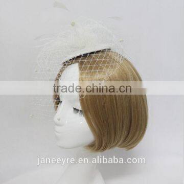 Wholesale New Design Bridal Veil Fascinator With Feather photo-5