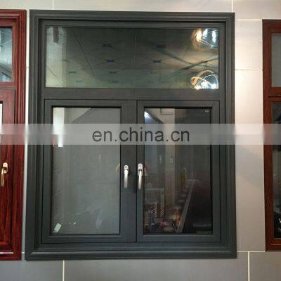 Beautiful aluminum casement window design tempered glass swing