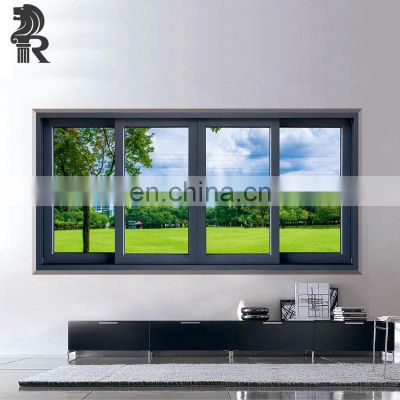 Chinese Customized Low Cost 3 Track Aluminum Windows Alloy Sliding Window With Mosquito Screen