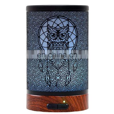 100ml Metal Aromatherapy Oil Diffuser Ultrasonic Cool Mist Diffuser with Waterless Auto Shut-Off Protection