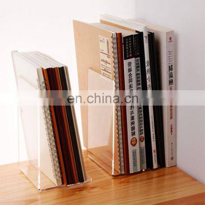 Стена для крепления книжного полки, письменный стол, книжные опоры. Пара прозрачных акриловых пластиковых книжных опор photo-4