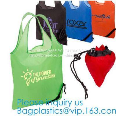 Portable Gym Shoes Cheap Sports Small Polyester Drawstring Bag,Customized Polyester Customized Cheap Folding Shopping Bag photo-3