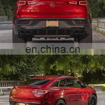 Runde PP Material Body Parts Rear Lip Exhaust For Mercedes-Benz GLE 54 400 Coupe Modified AMG Style Rear Lip Exhaust photo-5