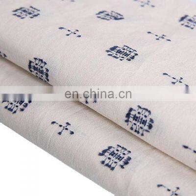 Stock yarn dyed jacquard  ladies dress fabric 100%cotton cutting motif fabric