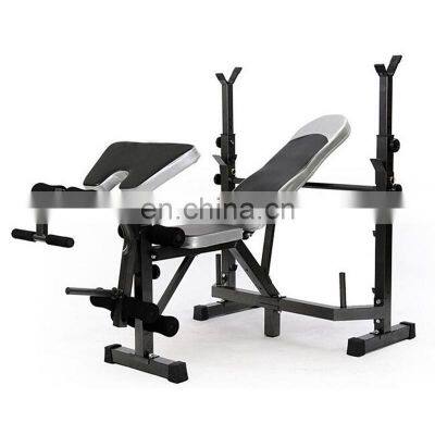 Multi Functional Trainer Fitness Boot Camp Equipment Weight Bench With Squat Rack