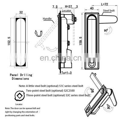 MS819 Cabinet Lock Electric Box Industrial Equipment Latch Lock photo-2