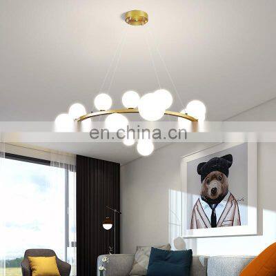 Modern LED Pendant Light Living Room Bedroom Fashion Ceiling Chandelier Indoor Decor Glass Ball LED Pendant Lights