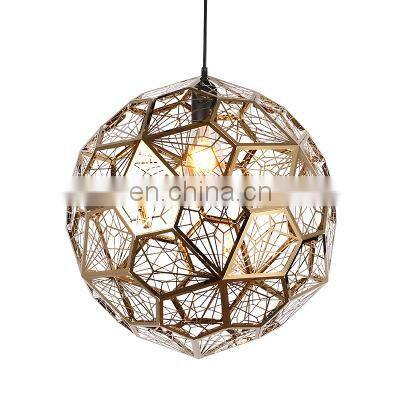 Metal copper modern tiffany chandeliers and hanging hotel pendant lamp for living room chandeliers & pendant lights