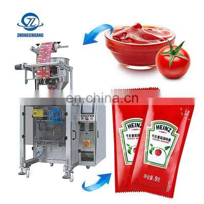 Plastic Bag Filling Seal Liquid Packaging Machines Emballage Oil Honey Ketchup 4 Side Sachet Sealing Packing Machine