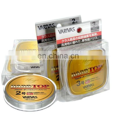 Wholesale Japan 100% Fluorocarbon Fishing Line VARIVAS HARD TOP 50m Transparent  fishing line