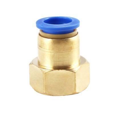 PCF Series Pu Hose Connector Female Straight Pneumatic One Touch Brass Fittings